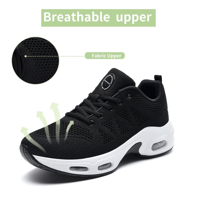 Women's Running Shoes Sneakers Air Cushion Non Slip Breathable Fitness Walking Shoes