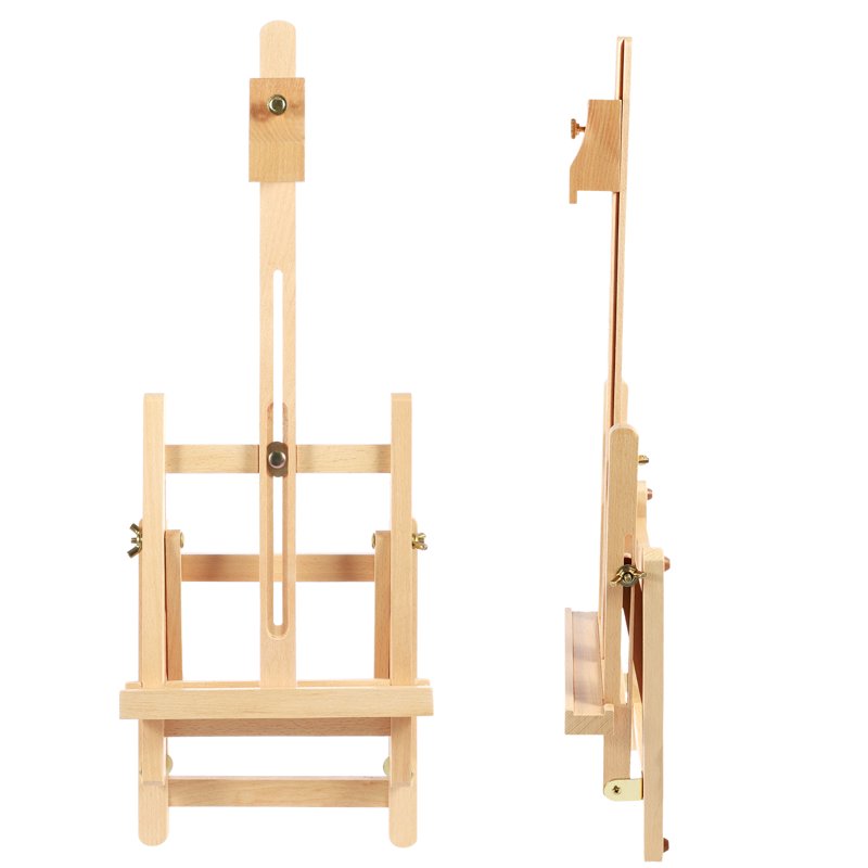 Adjustable Wooden Desktop Art Easel for Painting & Display, Holds Up to 16.5 Inches