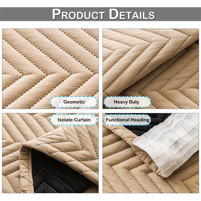 Blackout Thermal Curtains for Winter - Soundproof, Windproof, Insulated 1 Panel