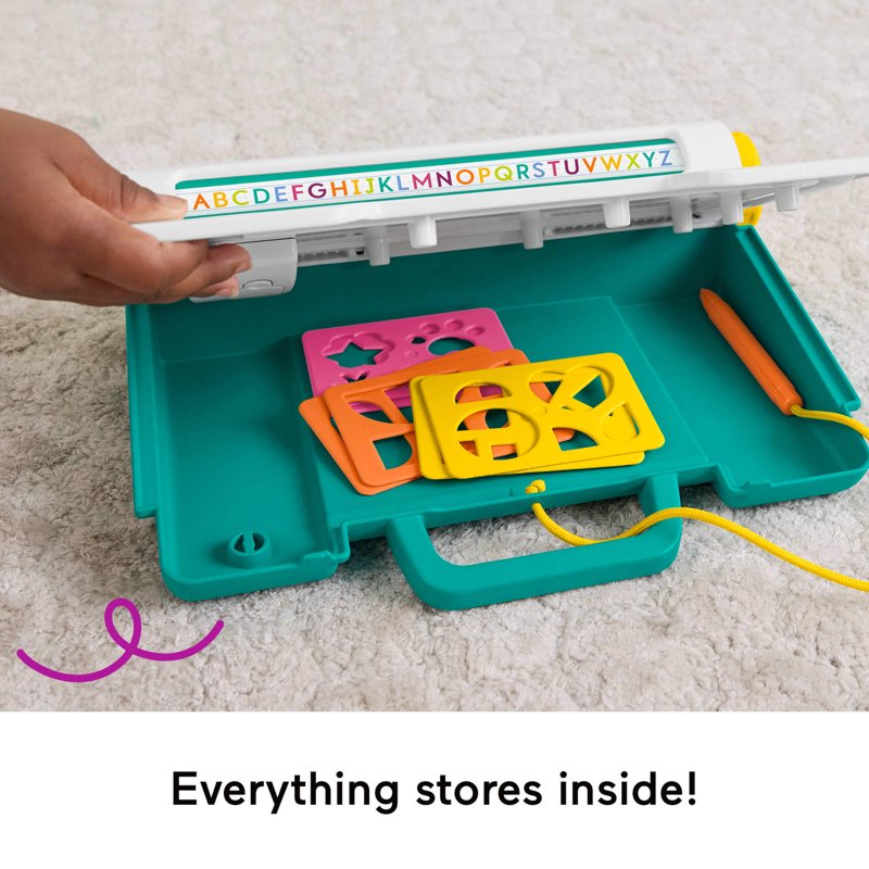 Kids Drawing Tablet with Stencils & Erasable LCD Screen - Mess-Free Art Desk