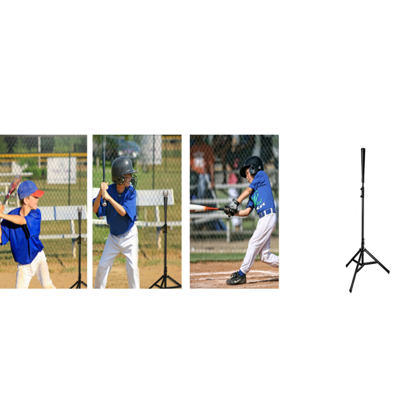 Adjustable Baseball & Softball Batting Tee Stand for Kids Teens Adults - Portable Hitting Practice Equipment