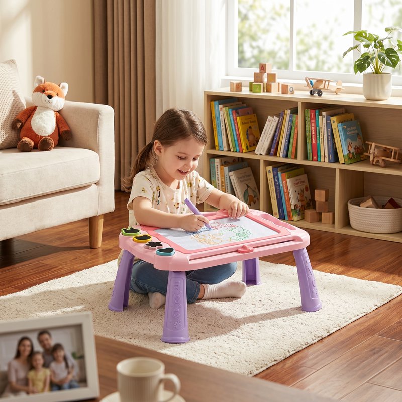 Magnetic Drawing Board for Kids - Erasable Doodle Tablet, Travel Size, Educational Art Toy