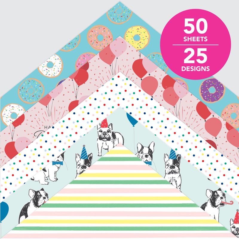 Celebrations Party Paper Pad 8.5x11 Inches 50 Sheets Multi-Design Crafting