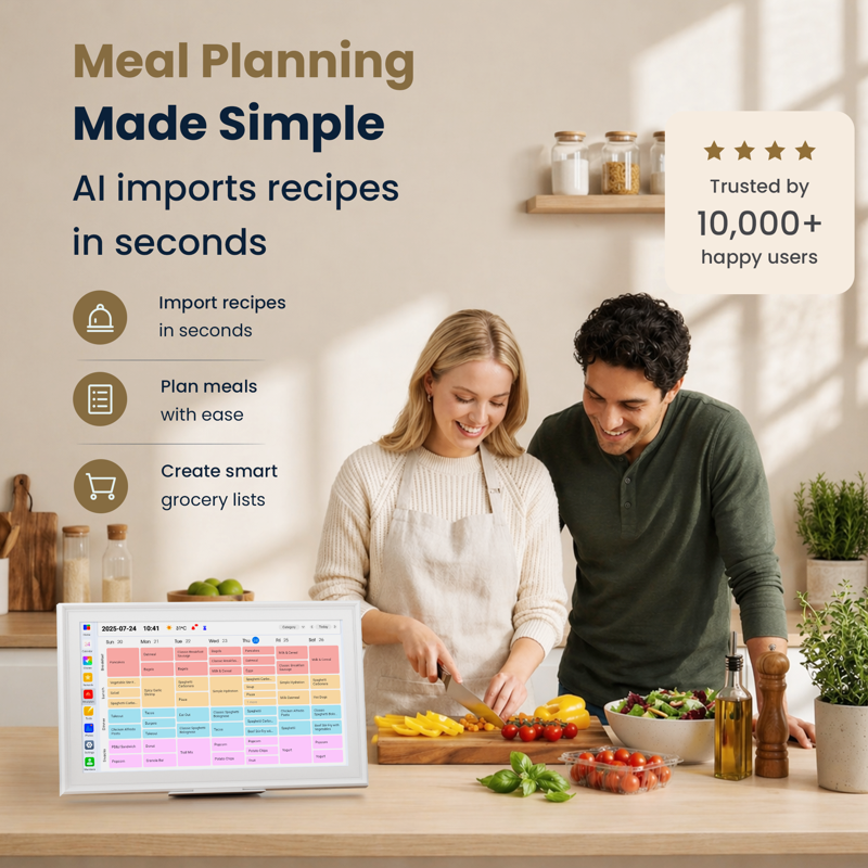 Digital Wall Calendar with Touchscreen & WiFi – Family Organizer, No Subscription