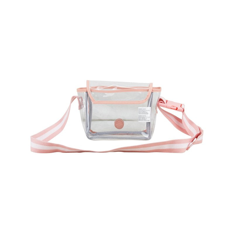 Clear Stadium Cross Body Bag - Durable PVC, Adjustable Strap, Security-Friendly