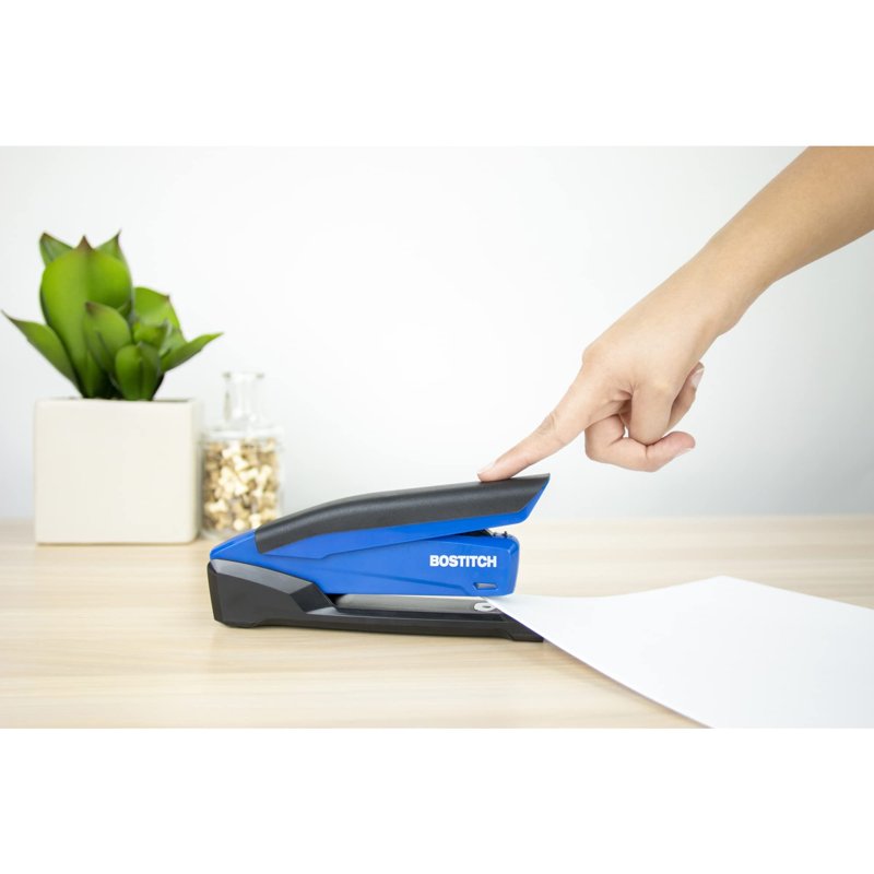 Bostitch InPower Spring-Powered Desktop Stapler, 20-Sheet Capacity - Blue (Variation: Blue, Single)