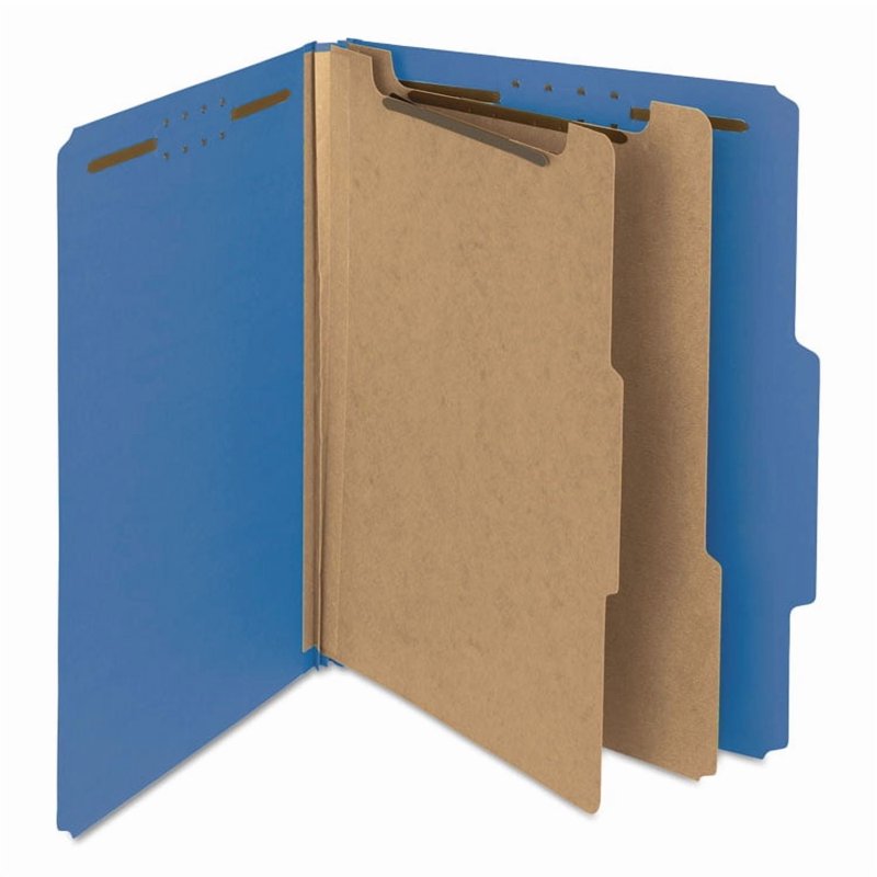 2-Inch Expansion Classification Folders with Dividers - Dark Blue, 10-Pack