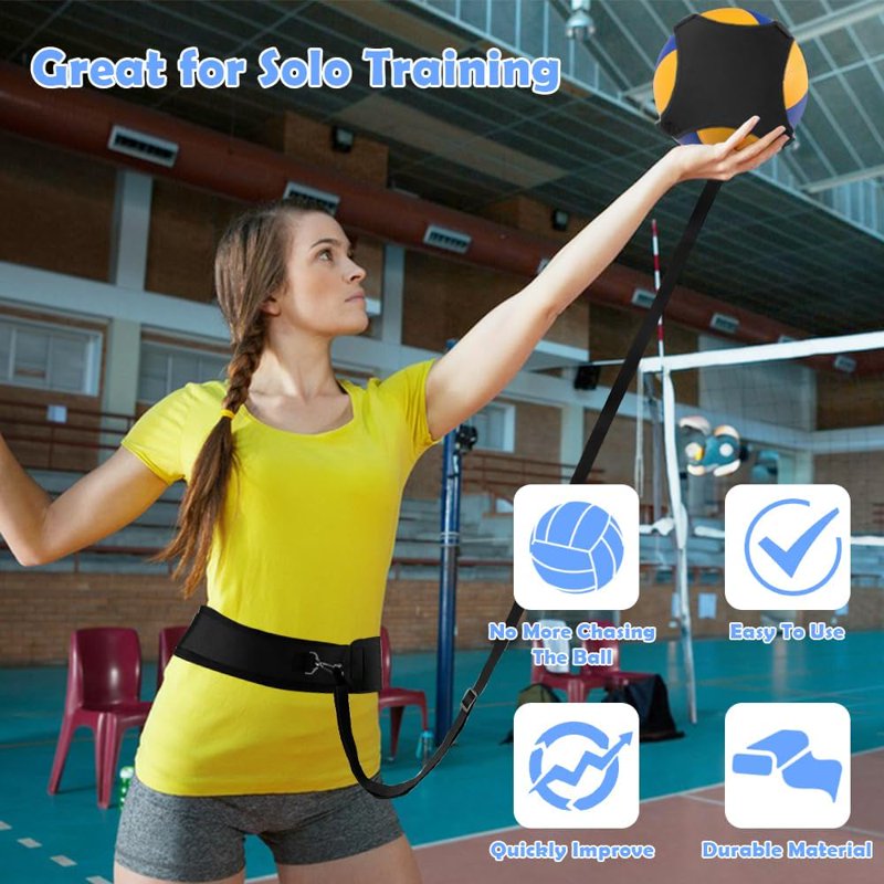 All-in-One Volleyball Training Equipment with Rebounder for Solo Practice