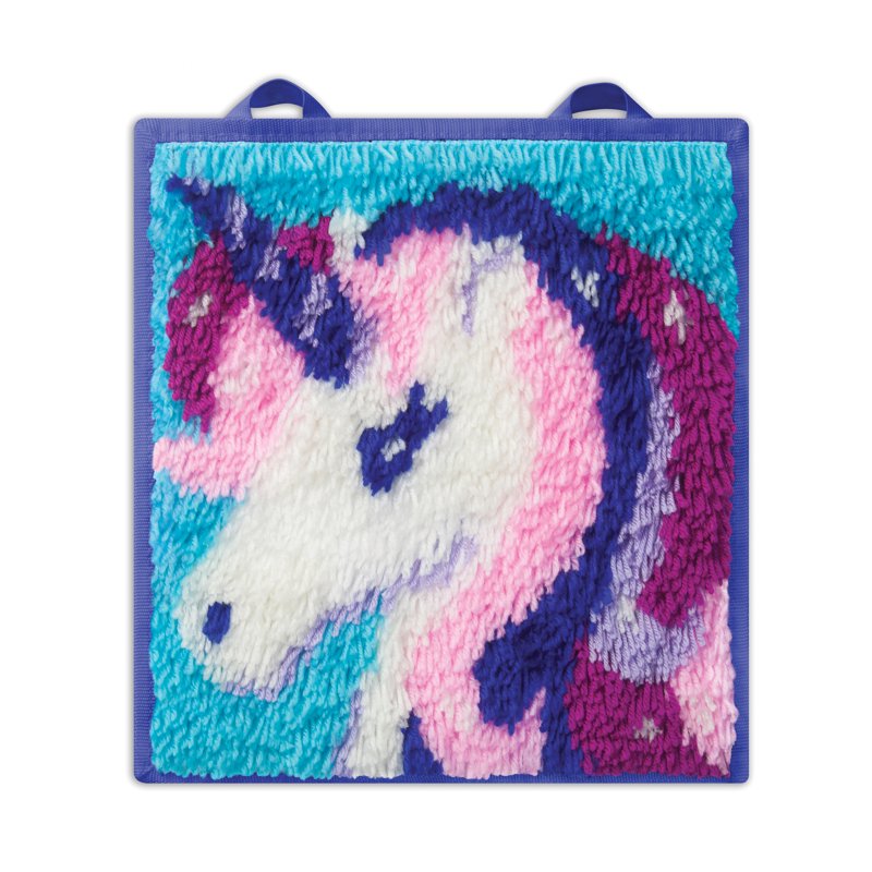 Mini Unicorn Rug Kit - Latch Hook Craft for Kids and Adults