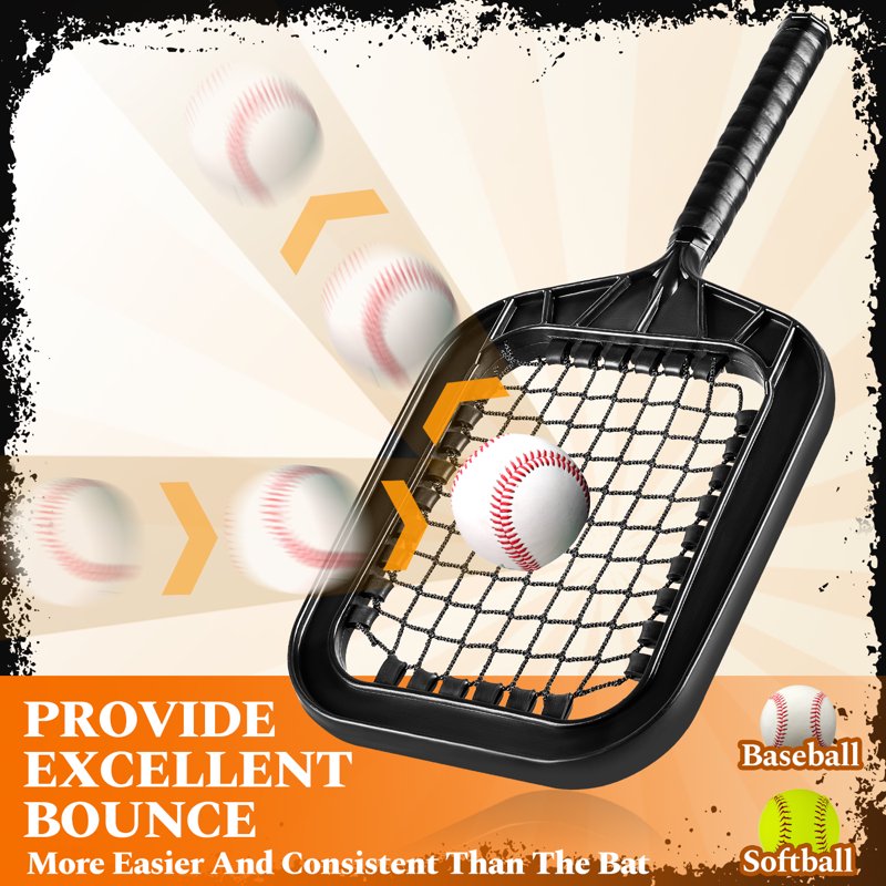 Baseball Fungo Racket for Fly Balls & Grounders, Lightweight Practice Training Tool
