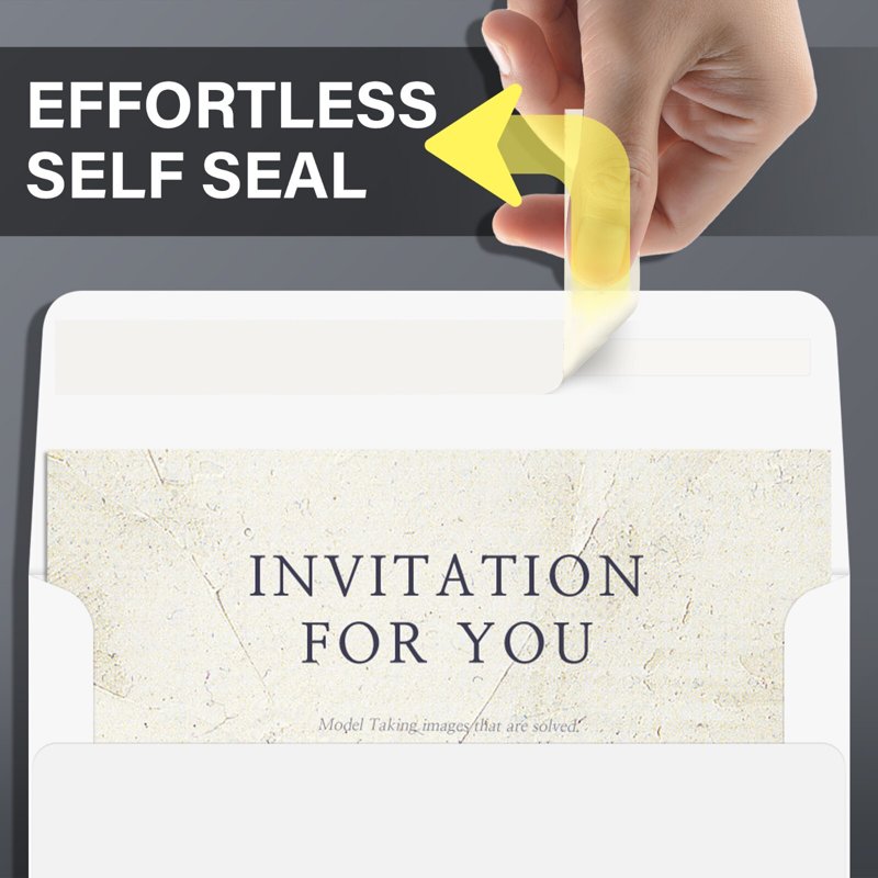 Self Seal Invitation Envelopes Pack of 100 - White A2 Size for Cards Photos & Invitations