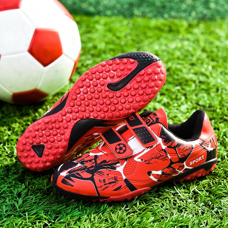 OnyxTrek Youth Turf TF Training Soccer Shoes - Red (1 Little Kid), Rubber Multi-Studs