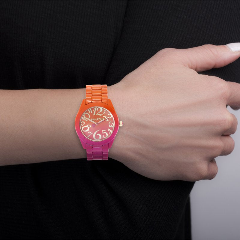 Women’s Gradient Printed Watch with Colorful Dial and Band - Gift-Ready