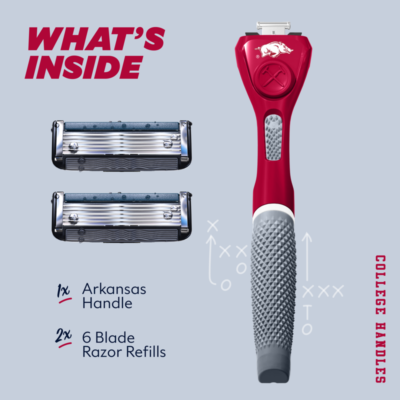 6-Blade Razor Starter Set with Reusable Handle and Replacement Blades