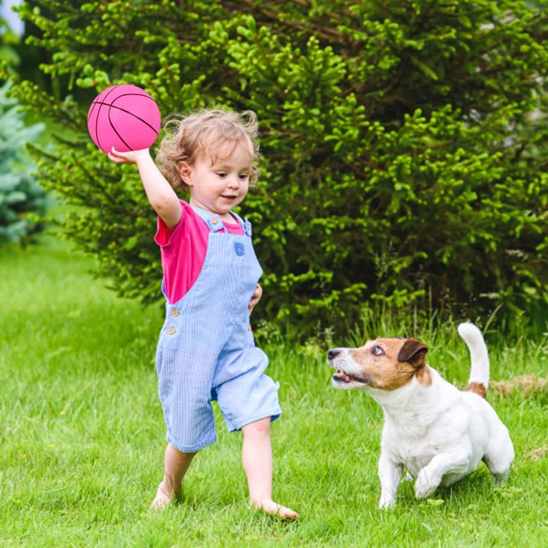 Mini Basketball Set with Pump - 4 or 6 Pack of 6-inch PVC Balls for Indoor, Pool & Party Fun