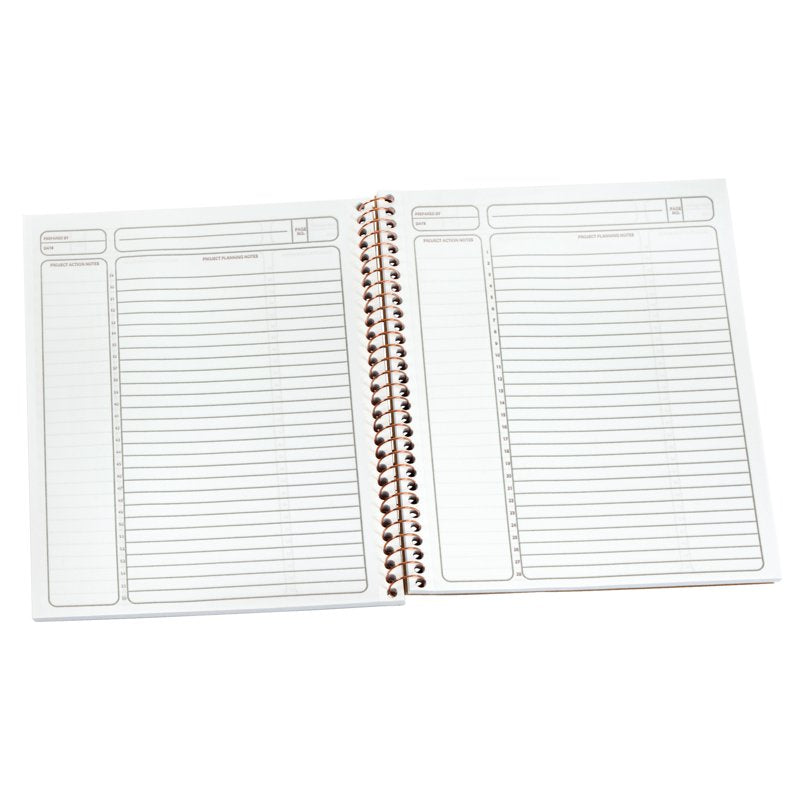 Spiral Bound Project Planner Notebook with 84 Sheets - Office & Personal Use