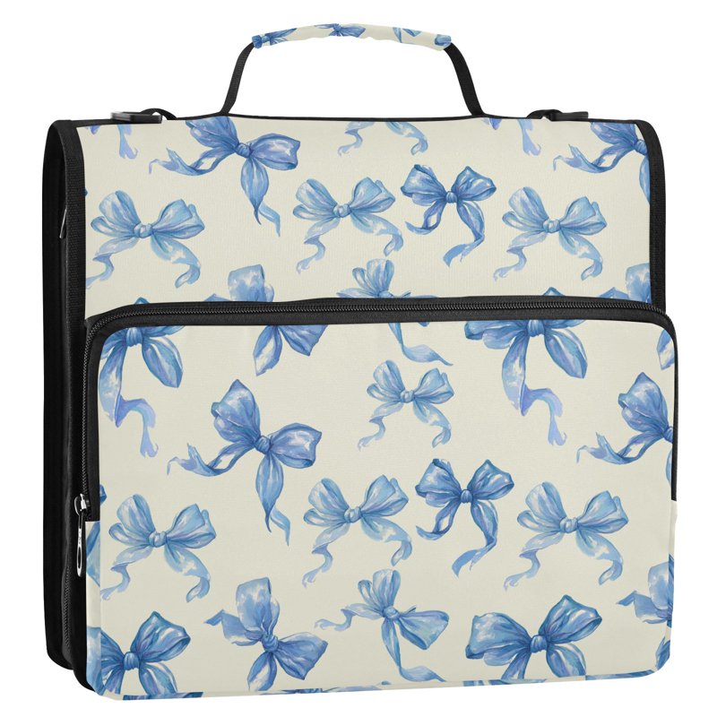 Zipper Binder with Shoulder Strap and Handle - 1.5 Inch Capacity Organizer