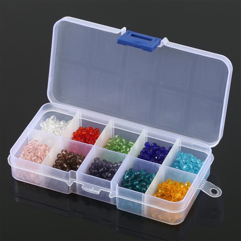Crystal Glass Beads 4mm Bicone Spacer Beads Set – 10 Colors, 1000pcs Jewelry Making Supplies