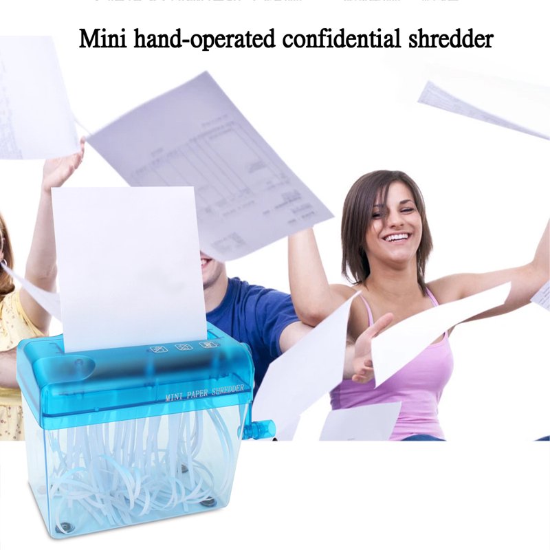 Mini Portable Hand Paper Shredder A6 Manual Document Cutter Security Tool