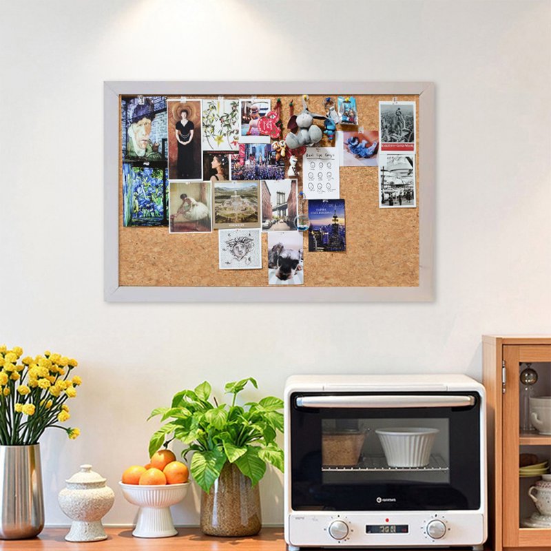 Double-Sided Cork Board for Wall 16x12 Inches Bulletin & Vision Display