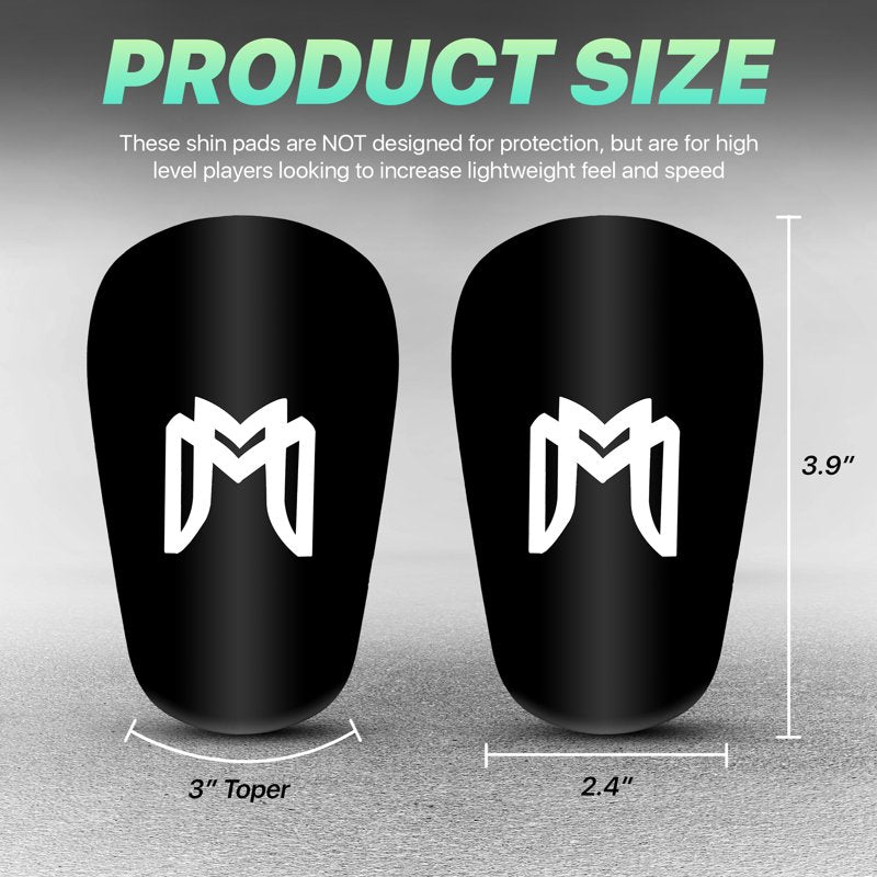 Mini Shin Guards for Soccer - MediCaptain MiniGuards Black, 3.9 x 2.4 in