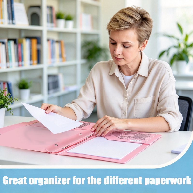 REJODA 12-Pack Heavy Duty 2-Pocket 3-Prong Folders, 9.6 x 11.8 Inches, 6 Colors