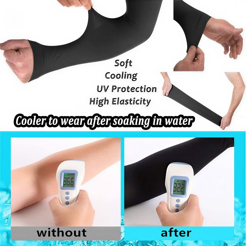 Cooling UV Protection Arm Sleeves Pack - Breathable Compression Sports Guards