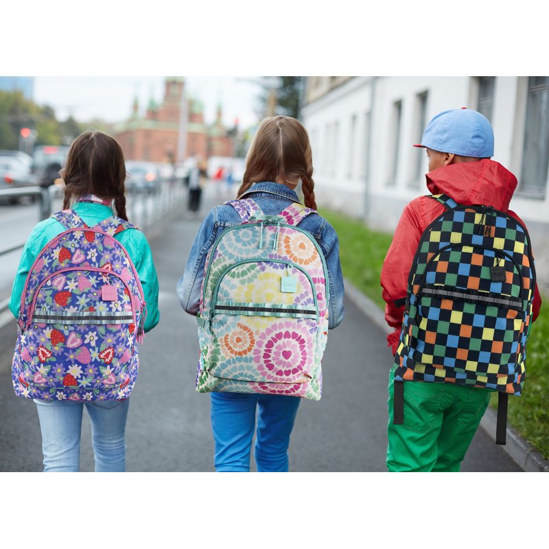 Hippie Heart Tie Dye Polyester Backpack for School & Travel