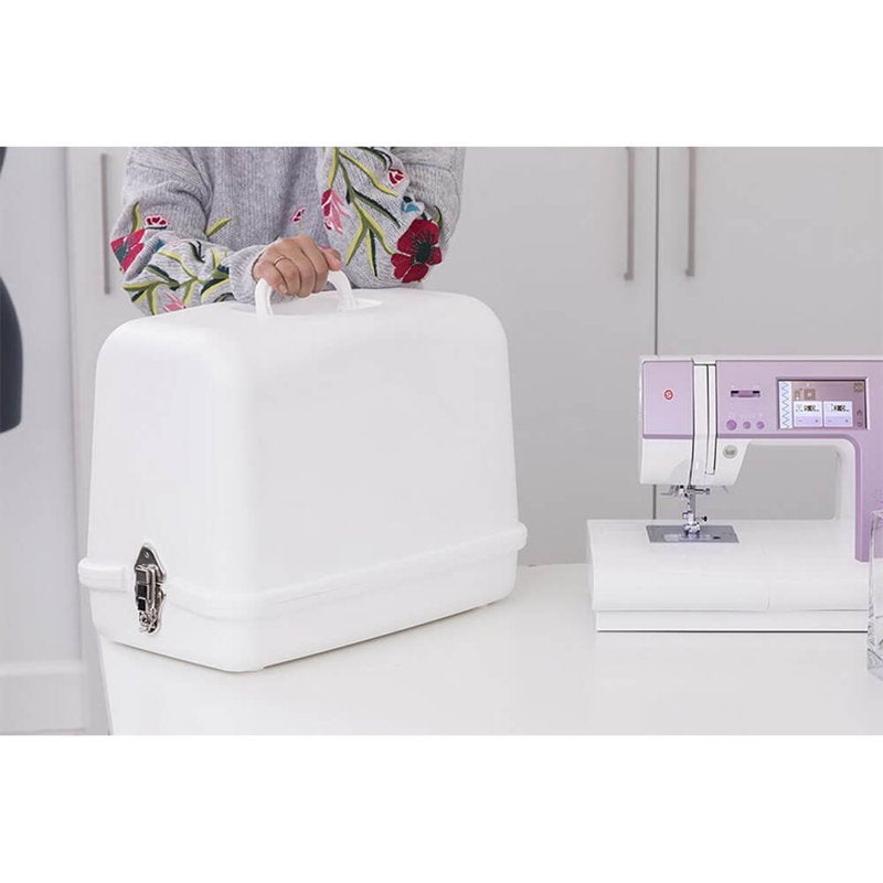 Universal Hard Storage Carrying Case for Sewing Machines with Locking Clasp