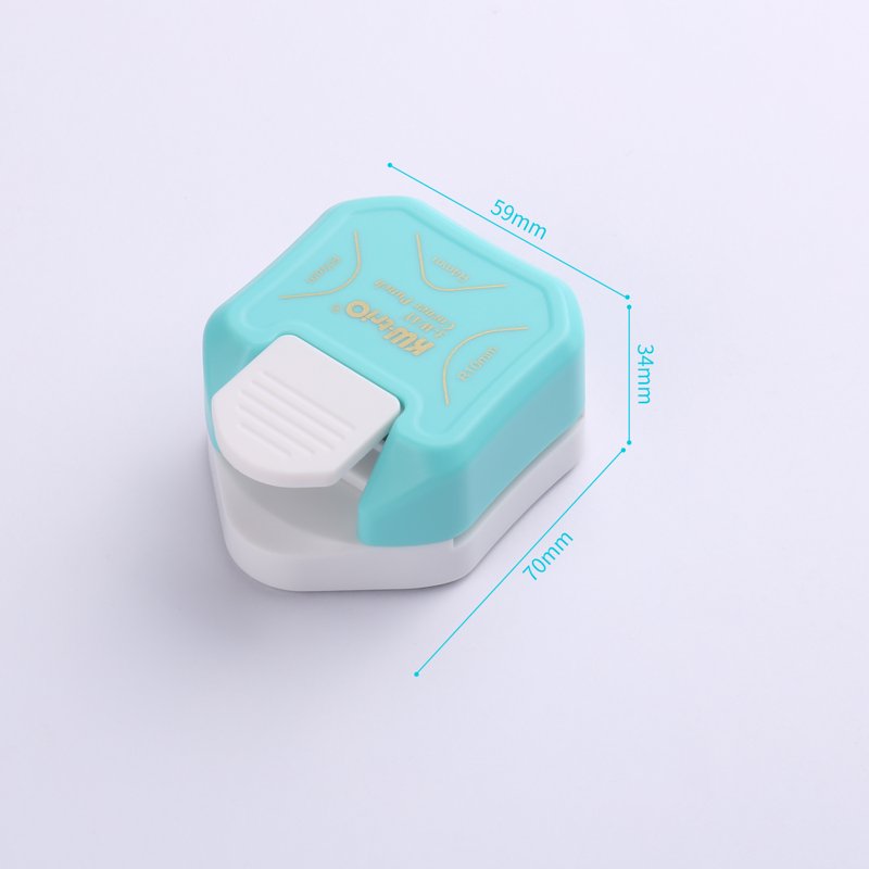 3-in-1 Corner Rounder Punch for Card Photo Paper Laminating Pouches Blue