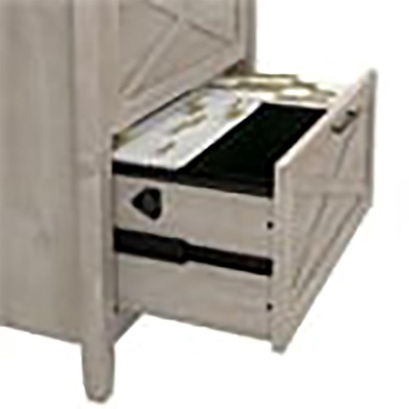 Wood Lateral File Cabinet with 2 Drawers - Gray Home Office Storage