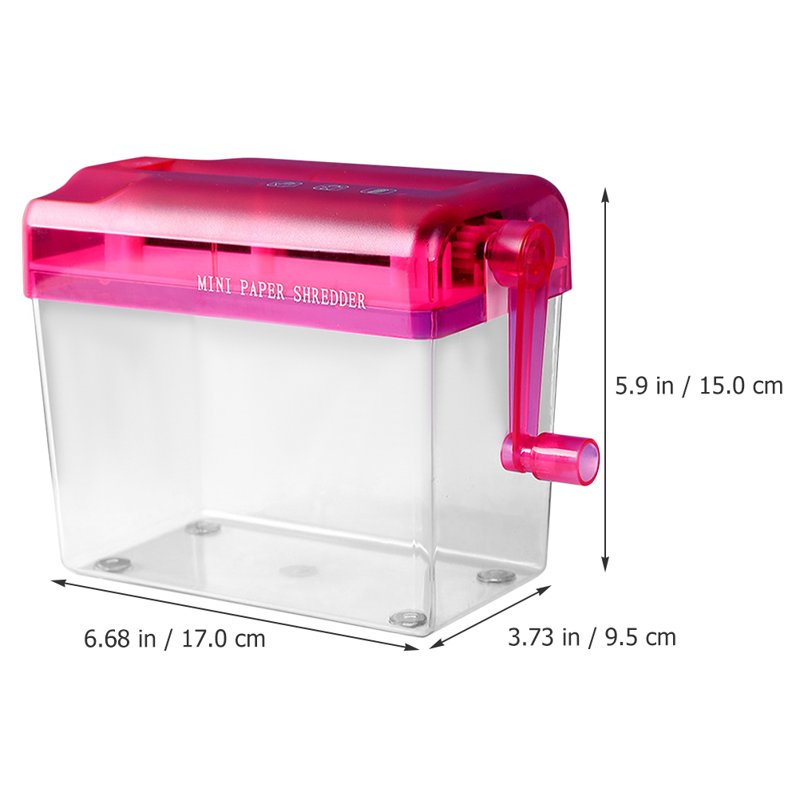 Raindrops Compact Handheld Paper Shredder - Small Manual Shredder for Home Office