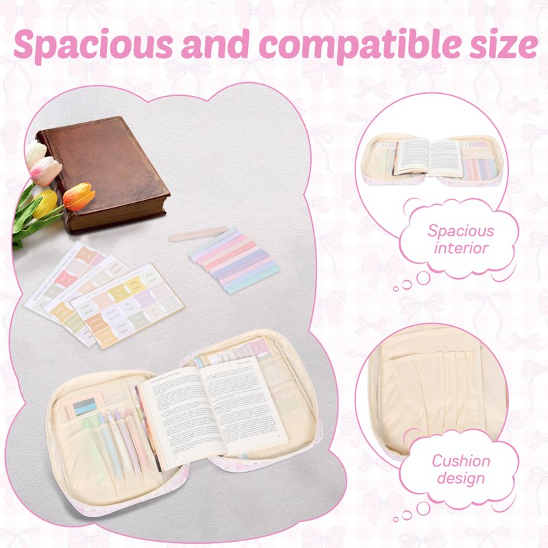 Large Quilted Bible Cover Case with Handle & Study Kit - Multiple Colors