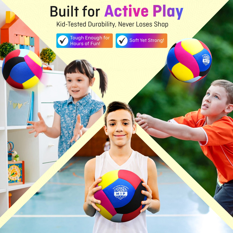 Indoor Volleyball for Kids & Adults - Soft, Padded Safe Play Ball
