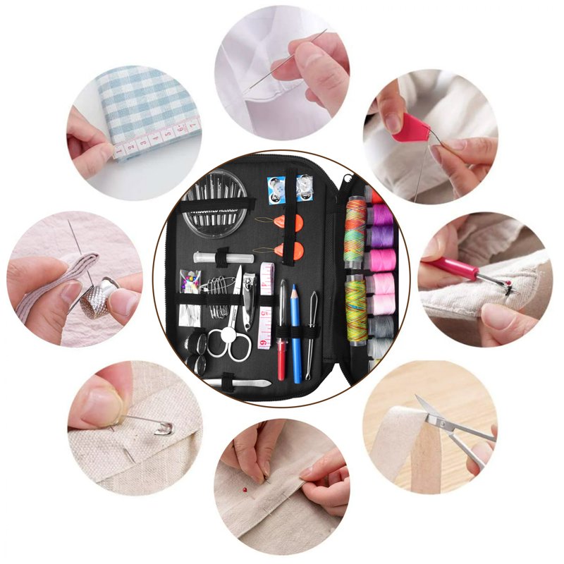 Travel Sewing Kit for Adults & Beginners Portable Hand Repair Supplies Compact