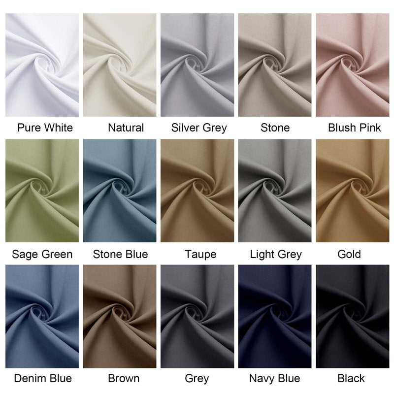 Blackout Curtains 2-Pack Room Decor Thermal Insulated Light Blocking Drapes