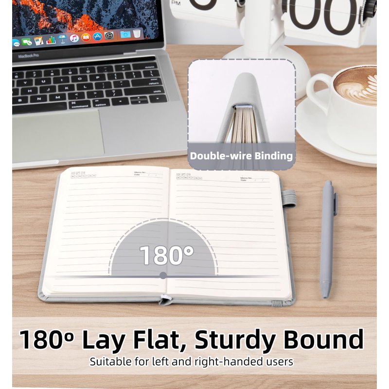 Alkalo 3 Pack Compact Pocket Journaling Notebooks - Small A6 Diaries with Pen Holder, 120 Pages Thick Paper