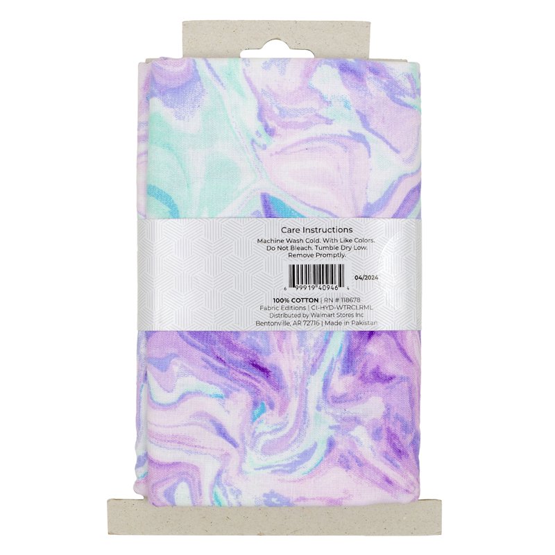 Watercolor Cotton Fabric Half Yard - Multicolor for Quilting & Crafts
