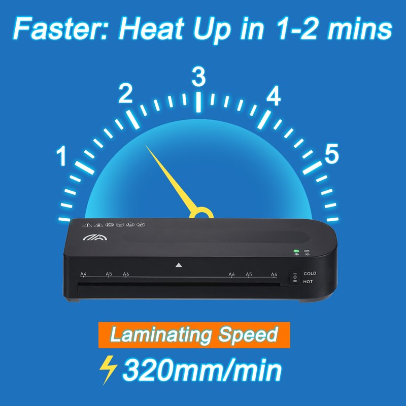 A4 Thermal Laminator Machine 9 Inch Hot Cold Laminator with Pouches & Accessories