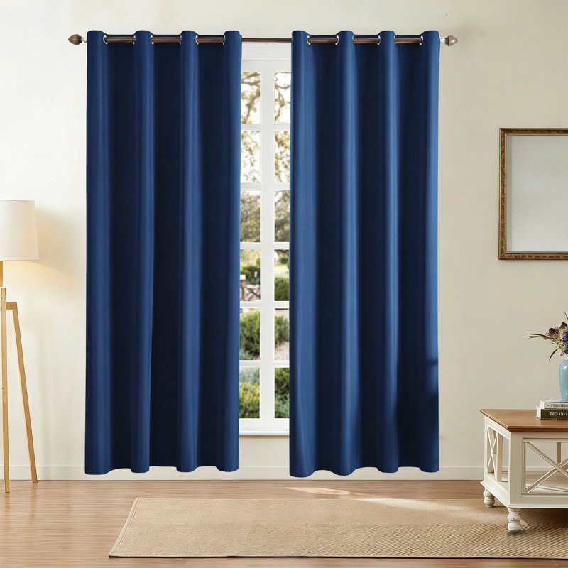 Insulated Blackout Curtains for Windows - Noise & Light Blocker, 59x63in