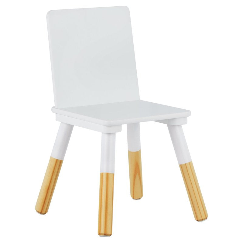 Kids Activity Table and Chair Set with Flip Top Dry Erase & Chalkboard, Storage - White