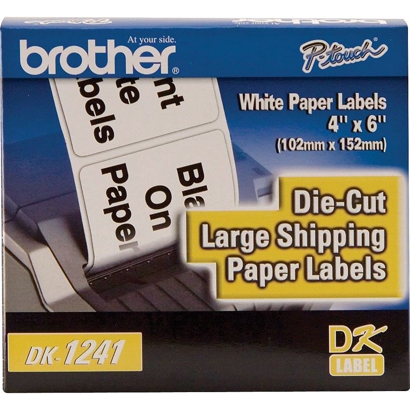 Brother DK-1241 Die-Cut Shipping Labels for QL Printers 4x6 inch Pack of 600