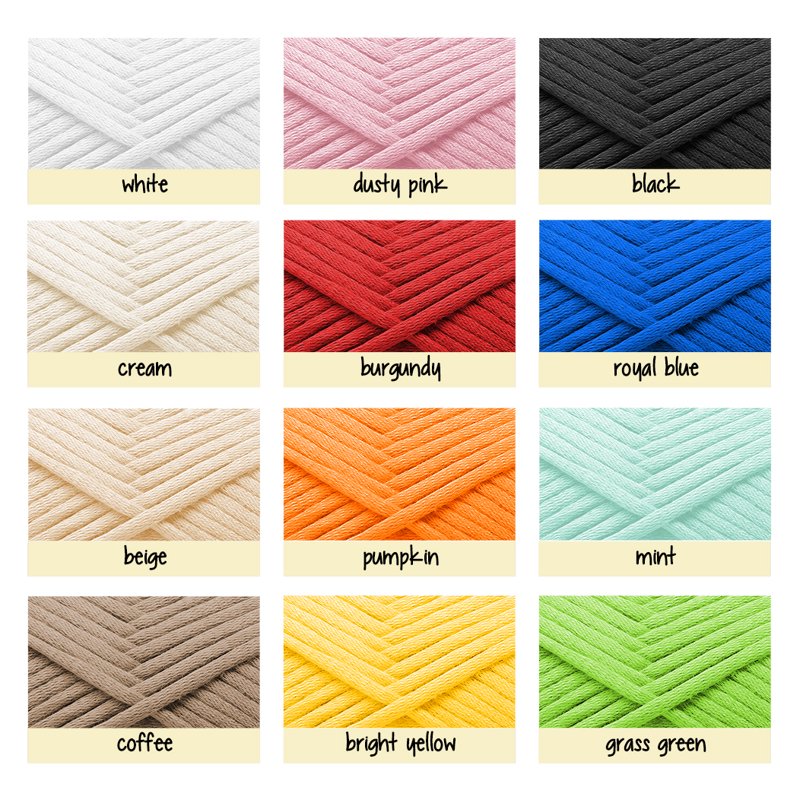 Crochet & Knitting Yarn - Cotton Nylon Blend, Worsted Weight, 1200 Yards, Beginner Friendly