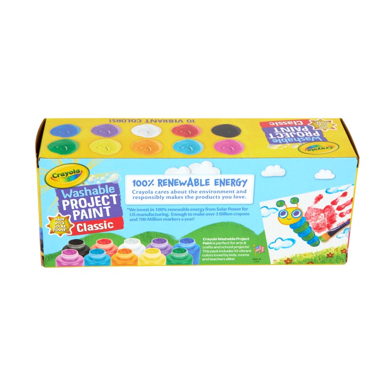 Kids Washable Paint Set 10 Colors 3 Pack - Art & Craft Supplies for Ages 3+