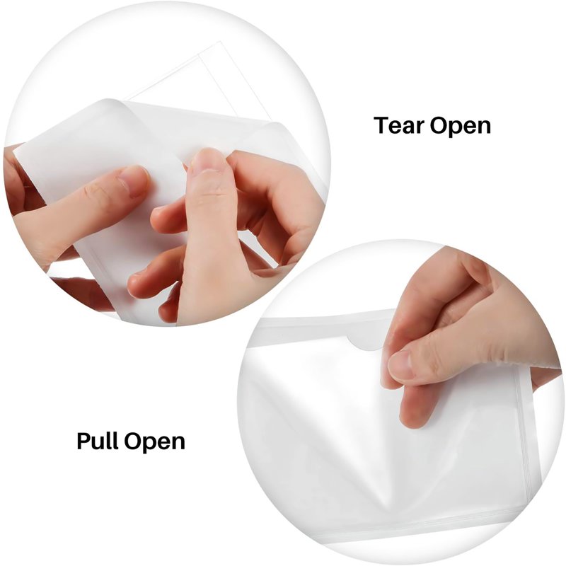 Self-Adhesive Label Holders 60 Pack - Clear Card Pockets for Index Cards