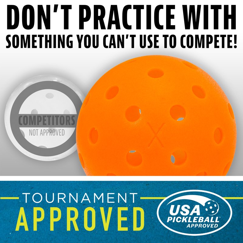 X-40 USAPA Pickleball Balls - 3 Pack (Lava) - Franklin Sports