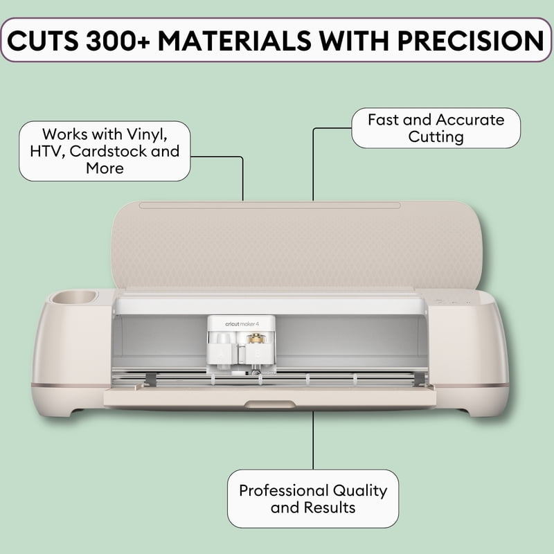 Cricut Maker 4 Cutting Machine and Sticker Making Bundle | Fast, Versatile Crafting