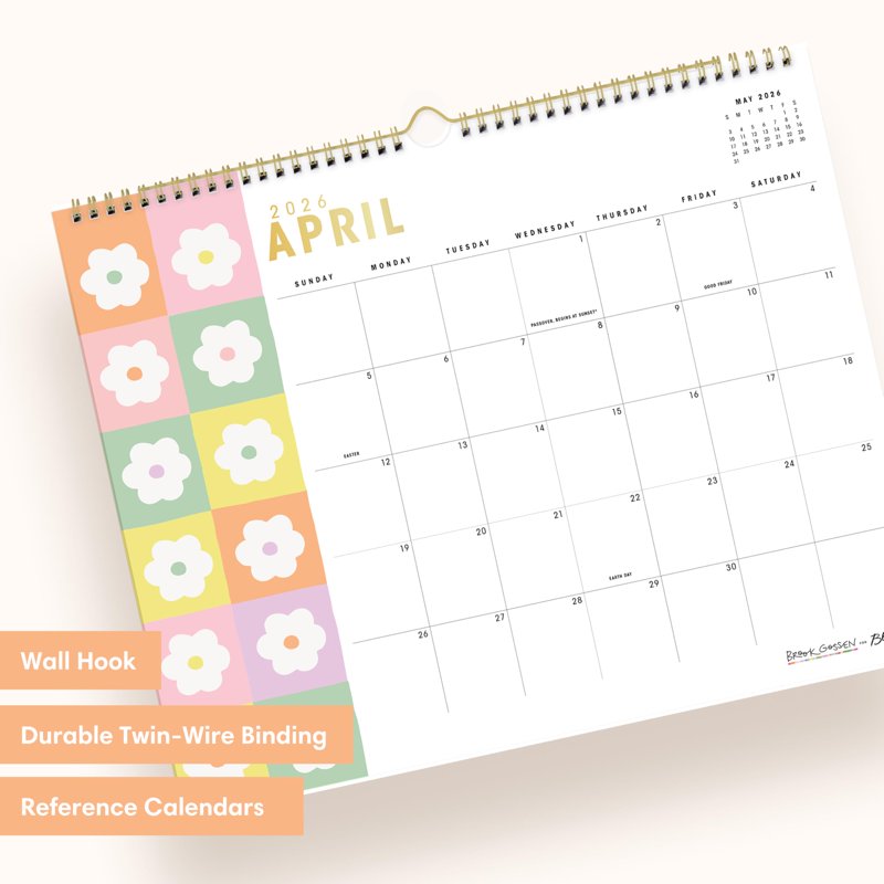 15-Month Academic Wall Calendar April 2026 - June 2027, Colorful Design, 15x12 Inches – Office & Classroom Organizer