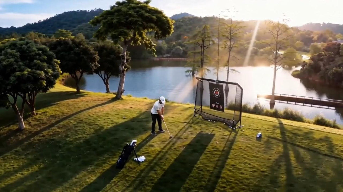 10x7.5ft Golf Practice Net with Target Cloth and Ball Return System