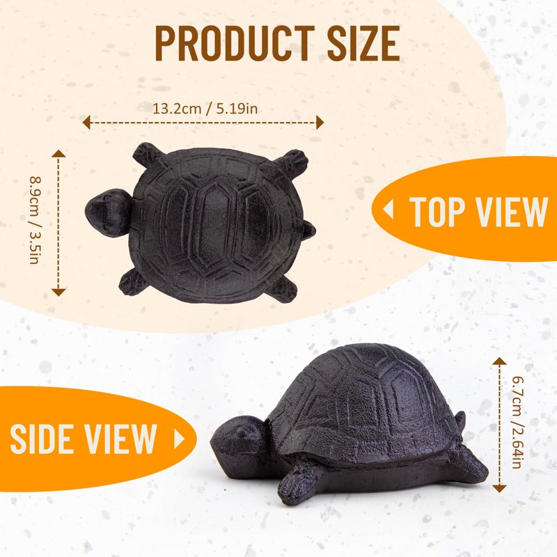 Outdoor Fake Rock Turtle Key Hider Disguised Garden Security Safe for Spare Keys